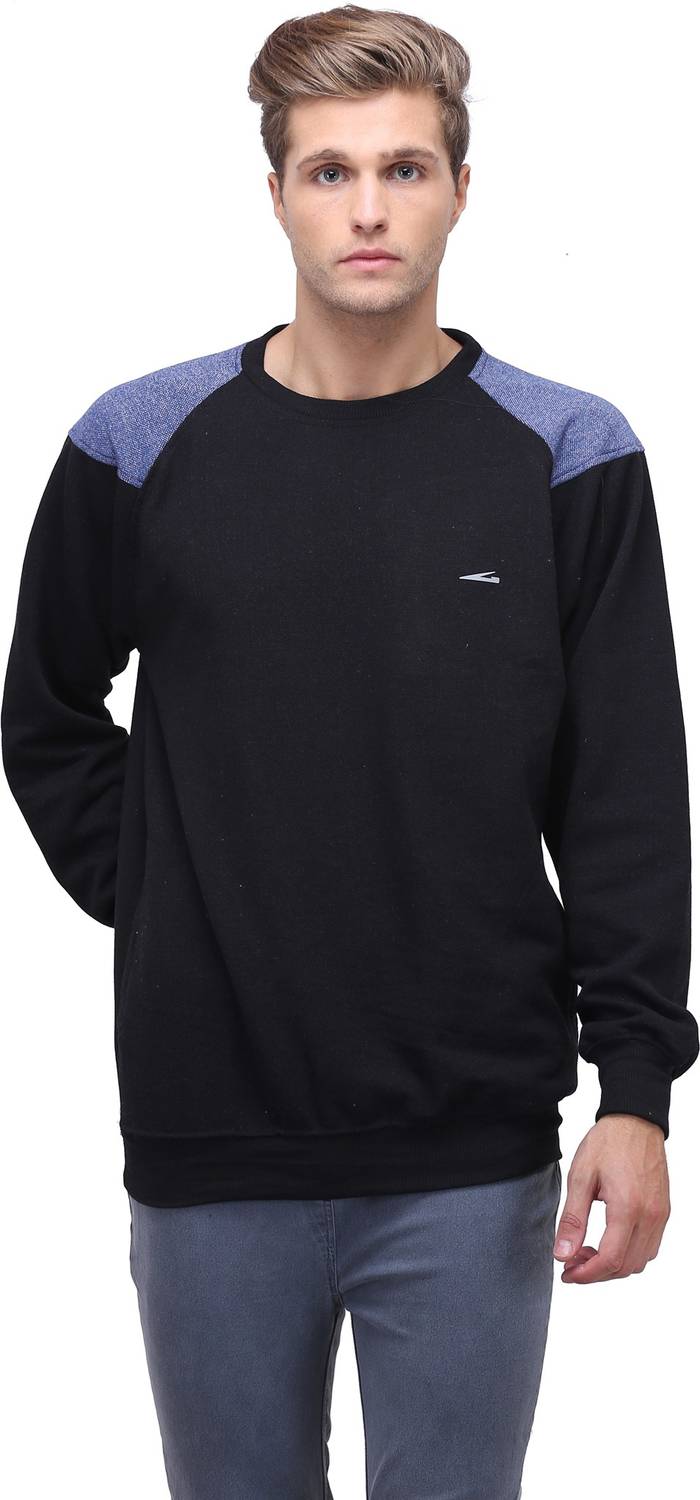 BRAVEZI Full Sleeve Solid Men Sweatshirt