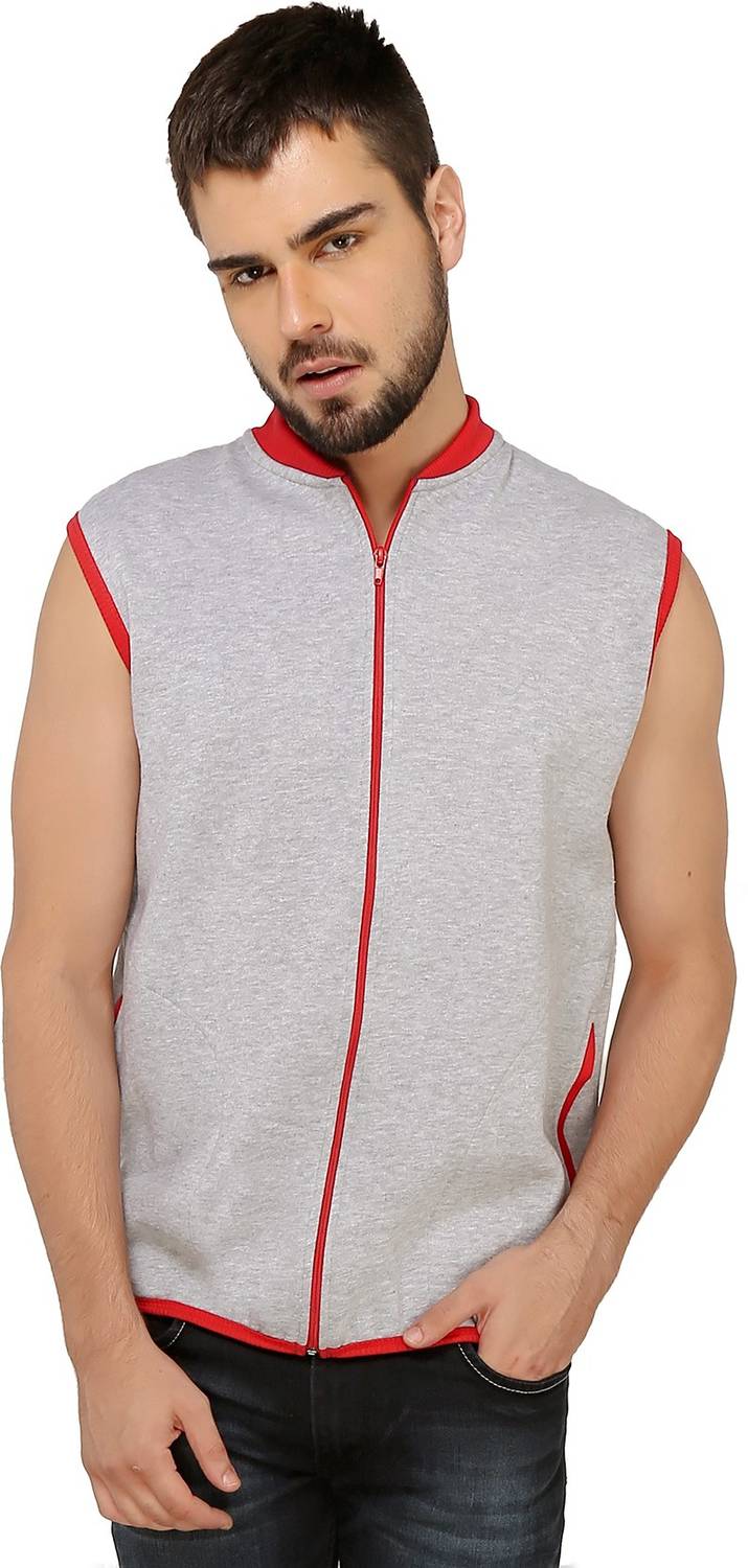 Ashdan Sleeveless Solid Men Sweatshirt