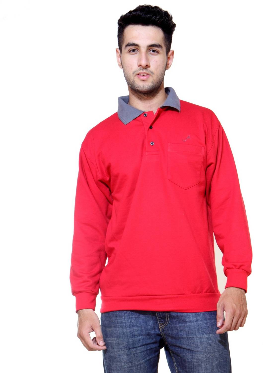 Ashdan Full Sleeve Solid Men Sweatshirt