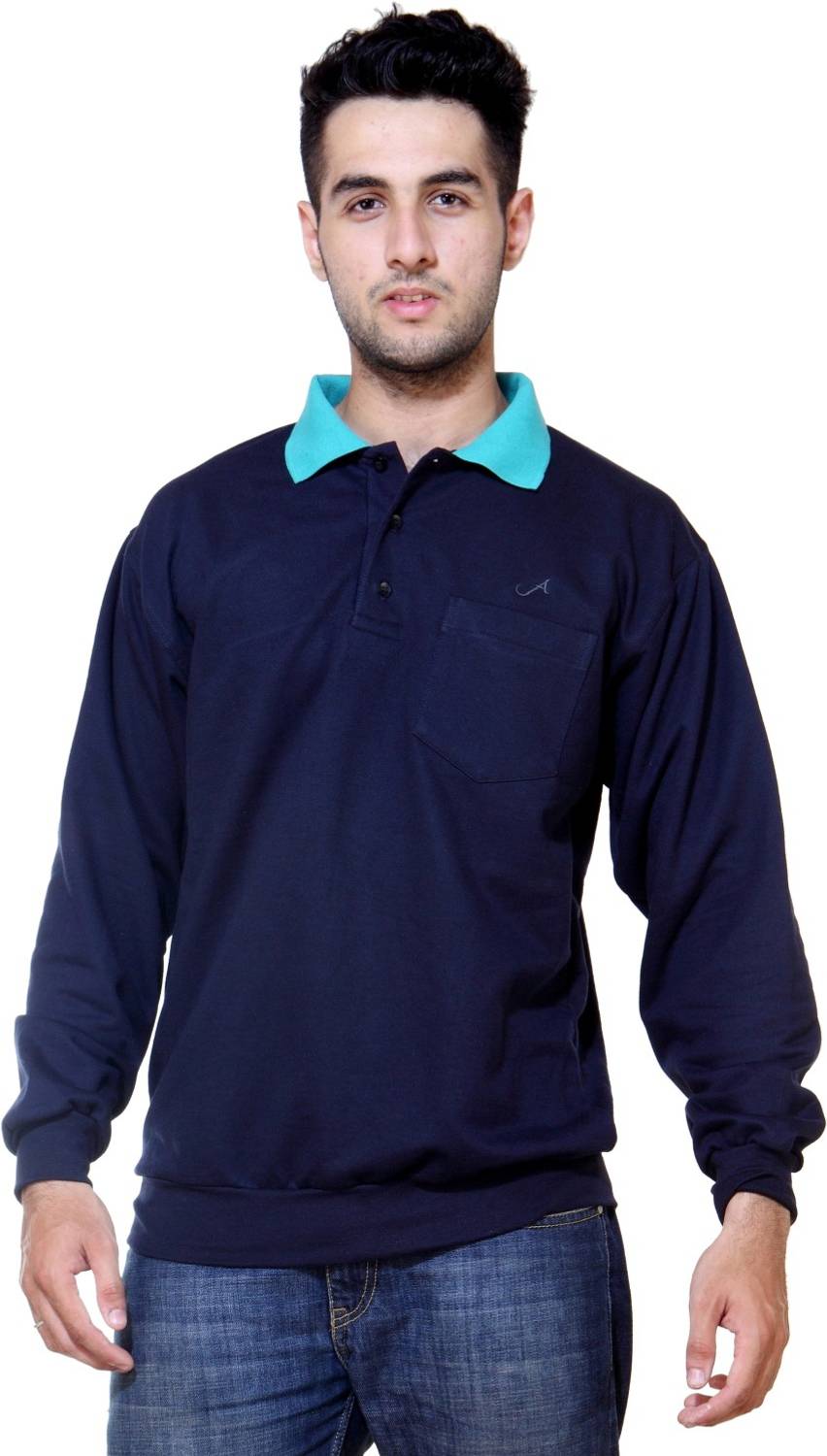 Ashdan Full Sleeve Solid Men Sweatshirt
