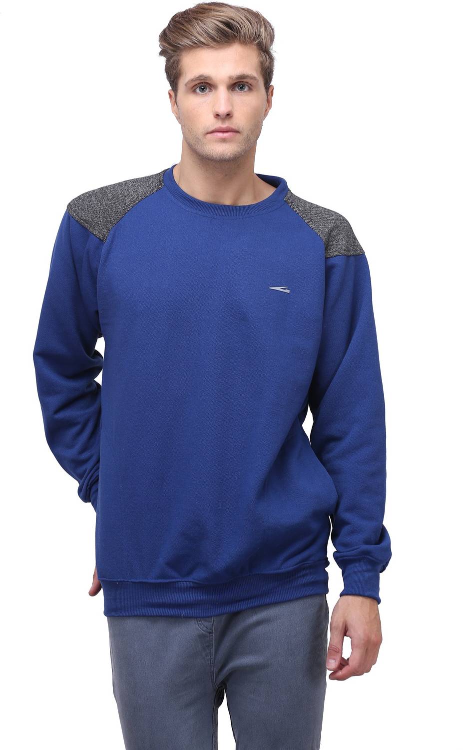 BRAVEZI Full Sleeve Solid Men Sweatshirt