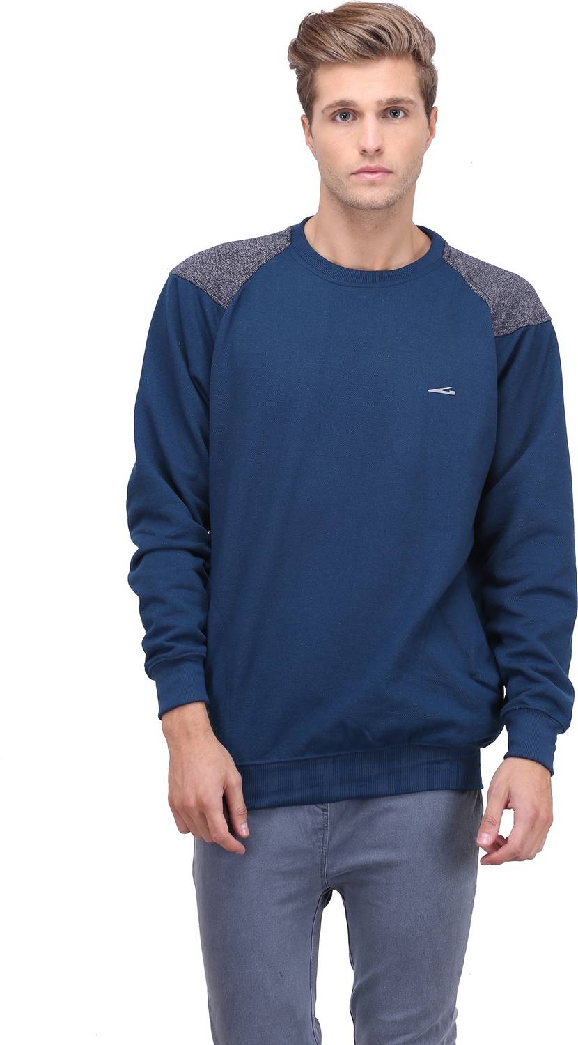 BRAVEZI Full Sleeve Solid Men Sweatshirt
