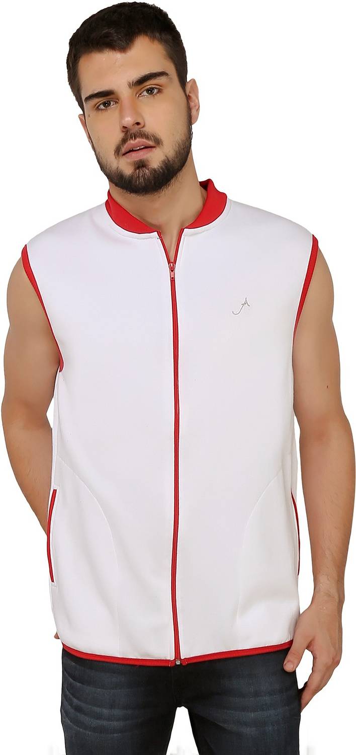 Ashdan Sleeveless Solid Men Sweatshirt