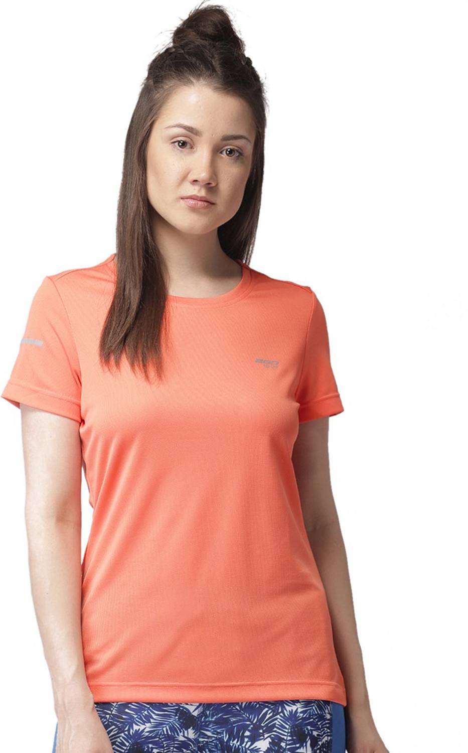2GO Solid Women Round Neck Pink T-Shirt