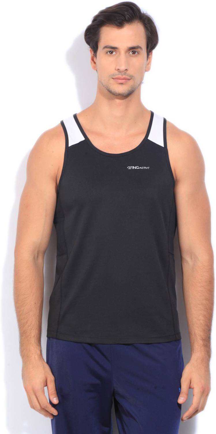 BEING HUMAN Solid Men Round Neck Black T-Shirt
