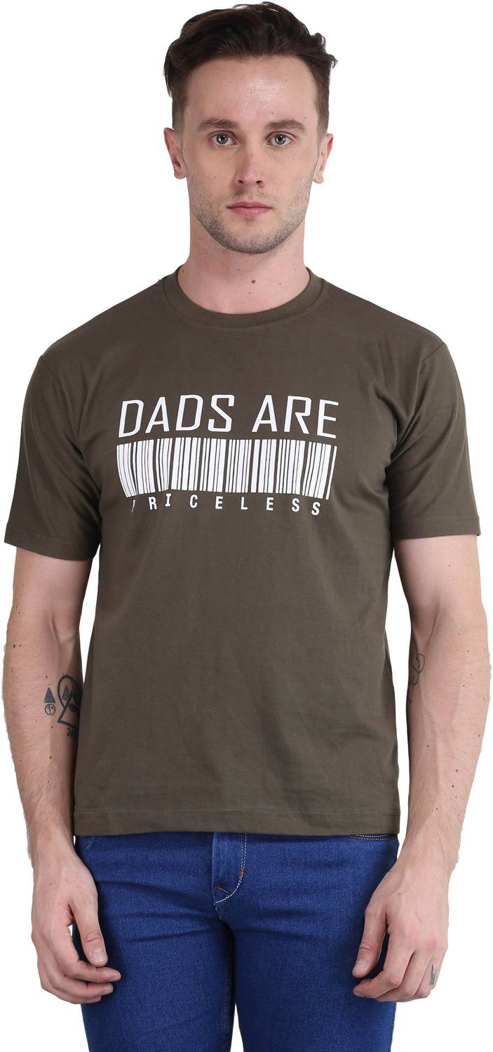 BRITISH TERMINAL Self Design Men Round Neck Dark Green T-Shirt