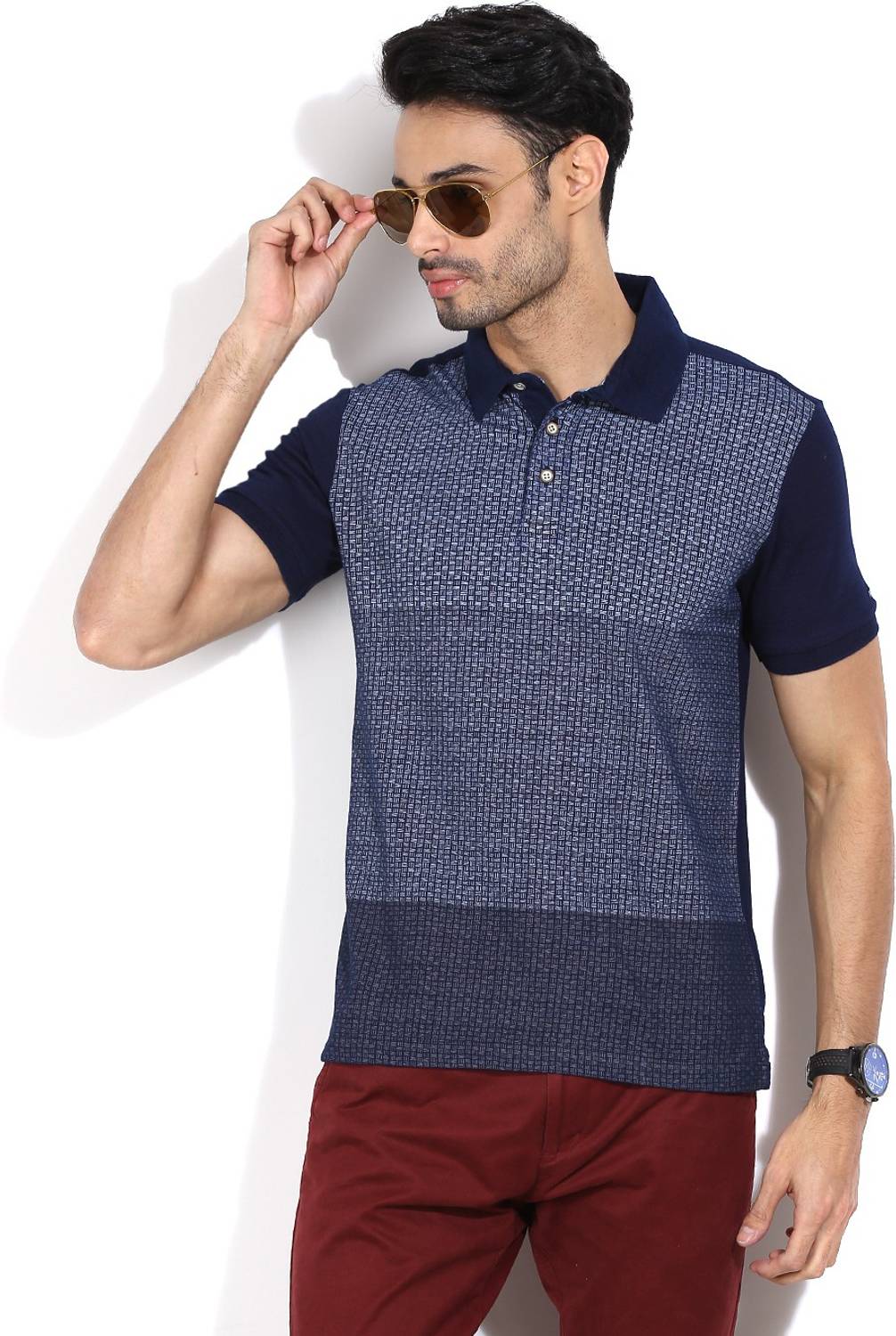 Arrow Sport Printed Men Polo Neck T-Shirt