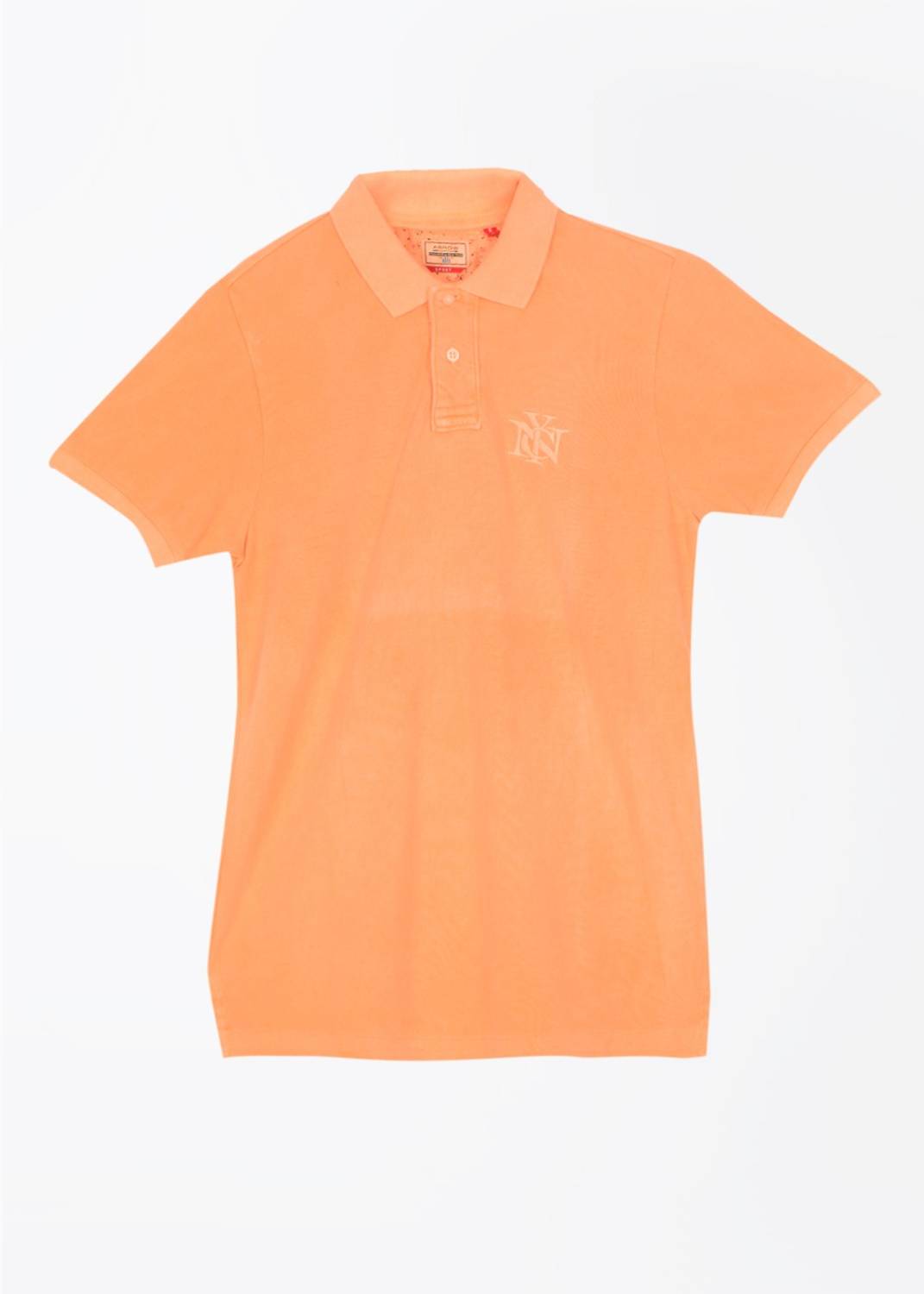 Arrow Sport Solid Men Polo Neck Orange T-Shirt