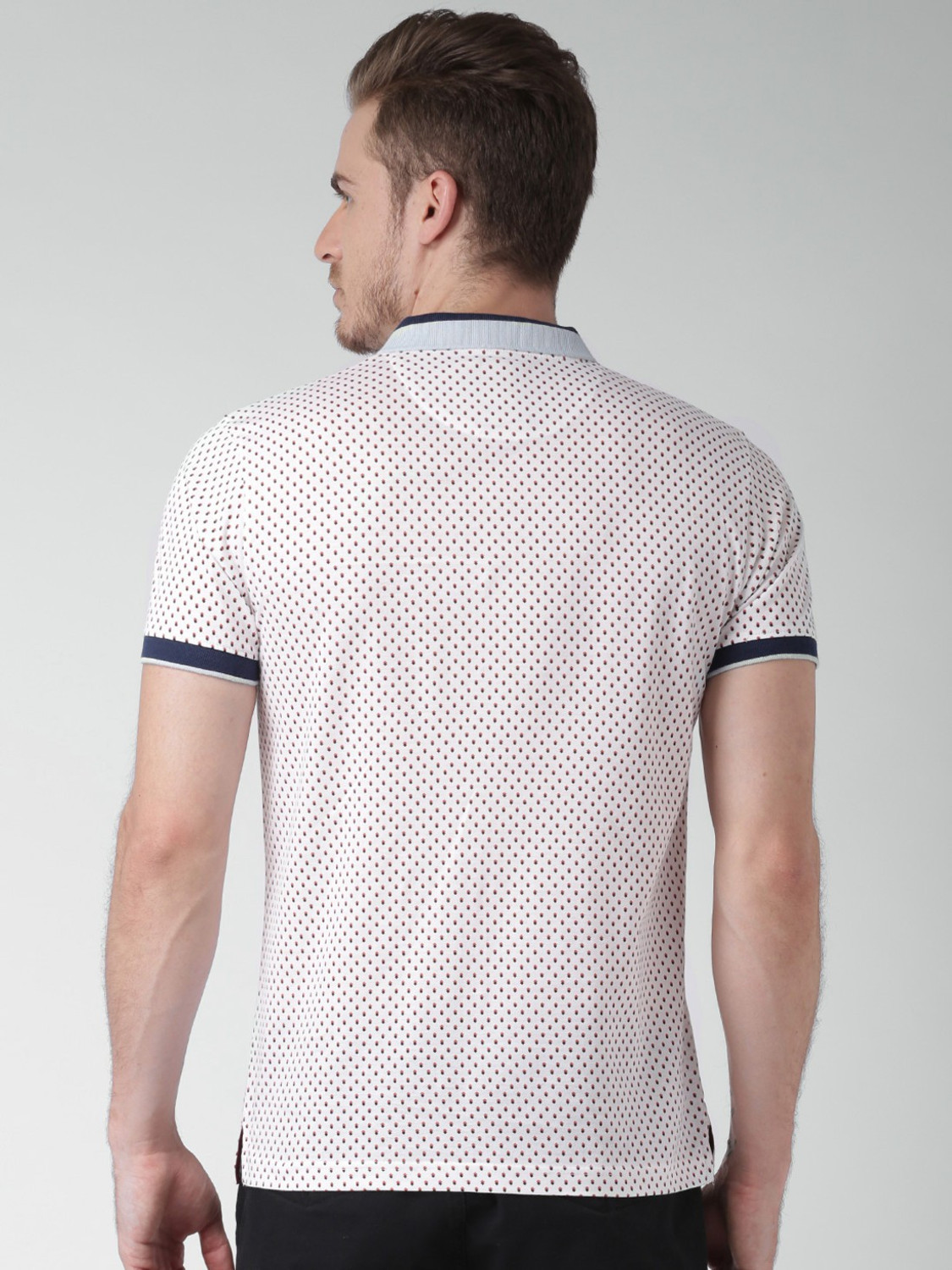 Image of INVICTUS Printed Men Polo Neck Red T-Shirt