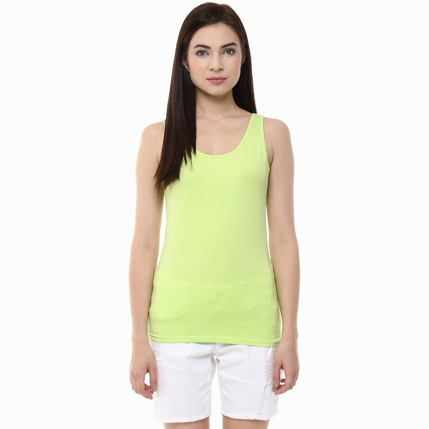 Ajile By Pantaloons Casual Sleeveless Solid Women Yellow Top