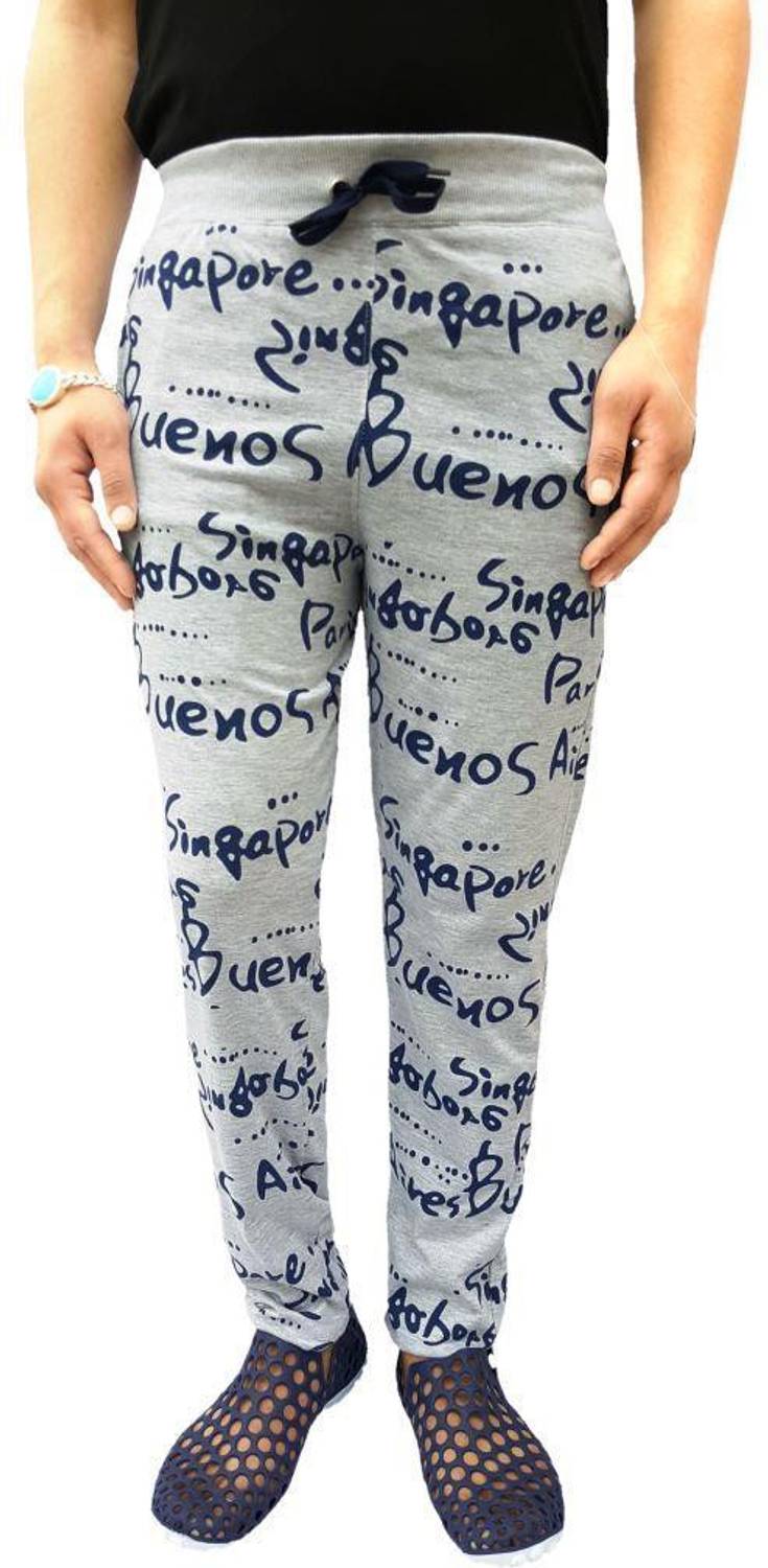 BRANDONN Printed Men Grey Track Pants