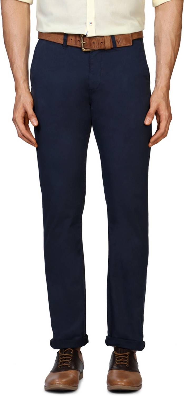 Allen Solly Regular Fit Men Blue Trousers