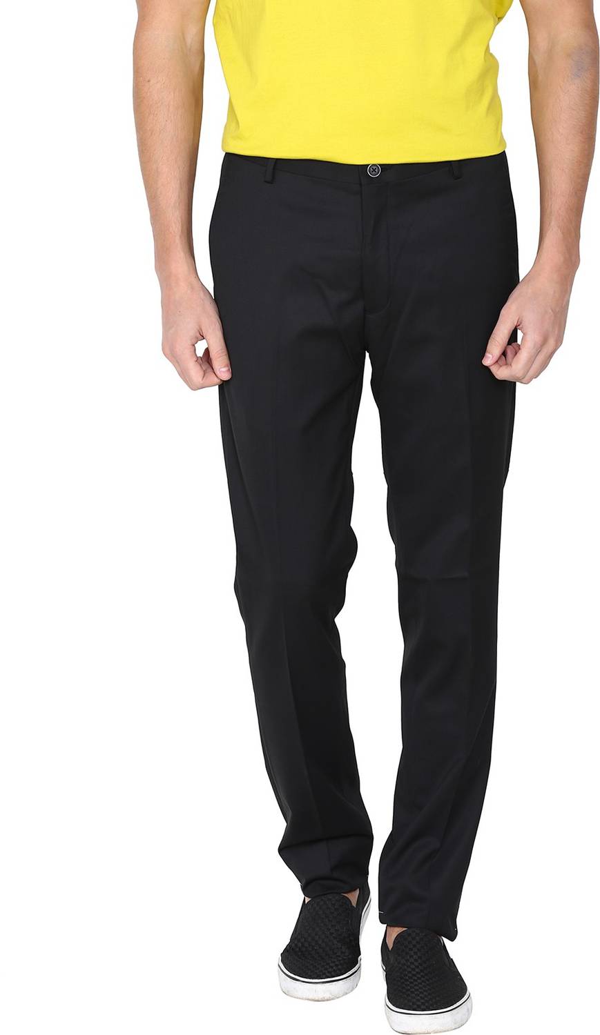 Arrow Newyork Skinny Fit Men Black Trousers