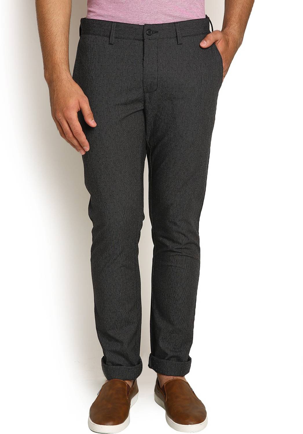 Blackberrys Skinny Fit Men Black Trousers