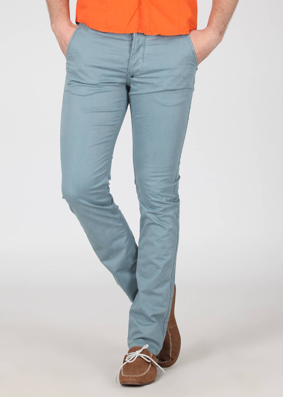 BREAKBOUNCE Slim Fit Men Blue Trousers