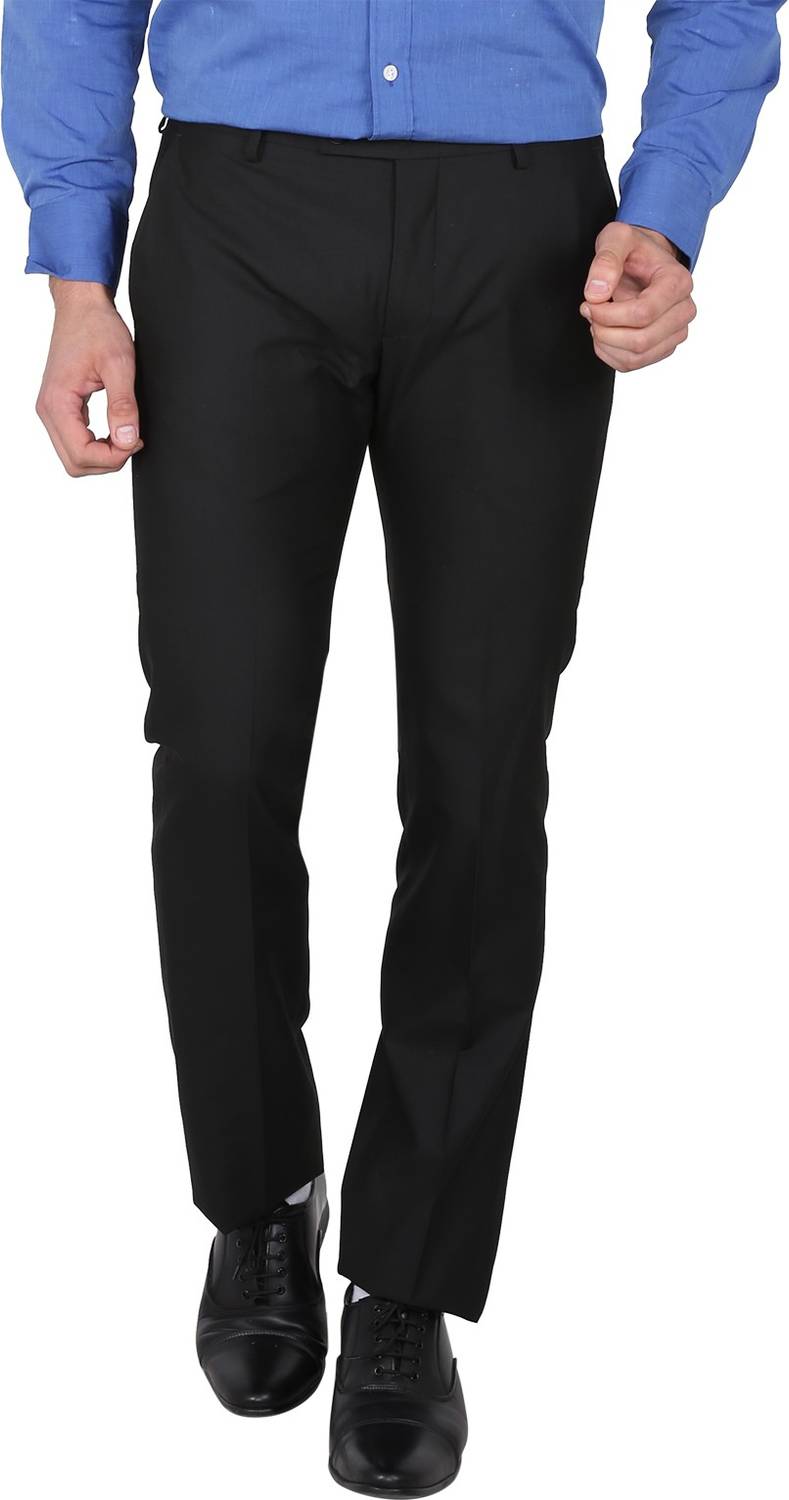 ARROW Slim Fit Men Black Trousers
