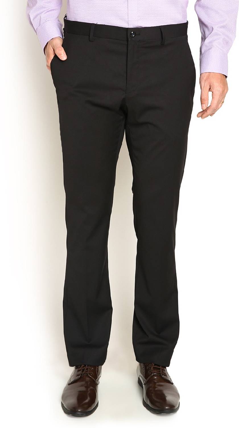 Blackberrys Regular Fit Men Black Trousers