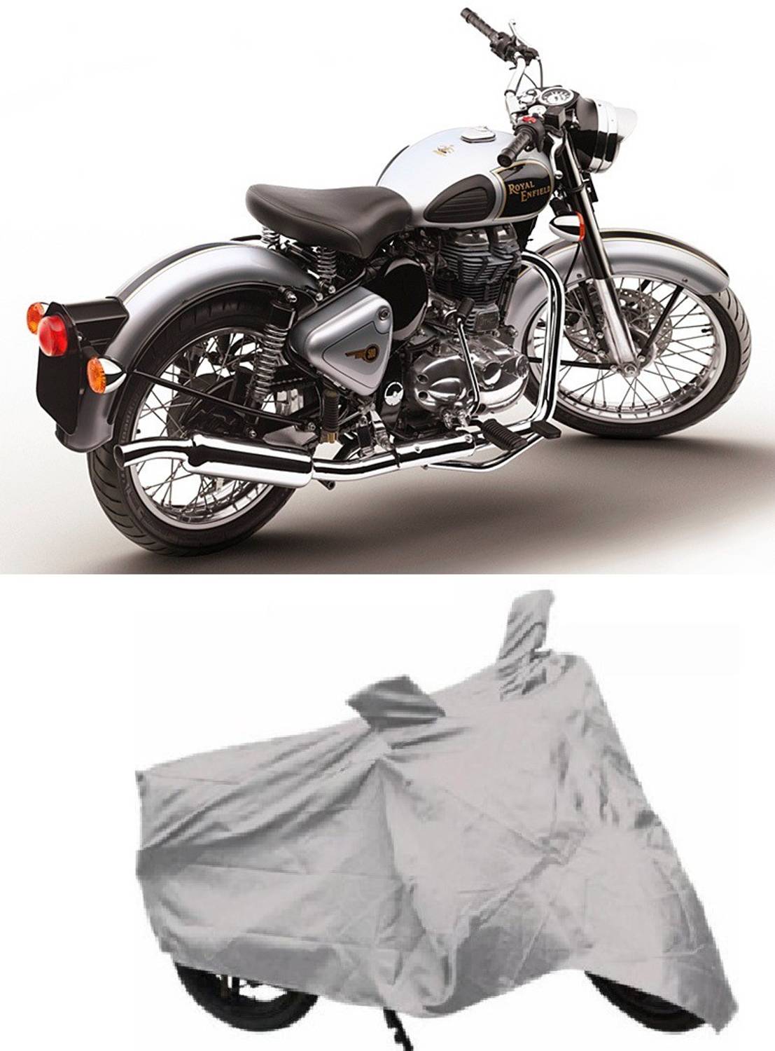Auto Wheel Garage Two Wheeler Cover for Royal Enfield
