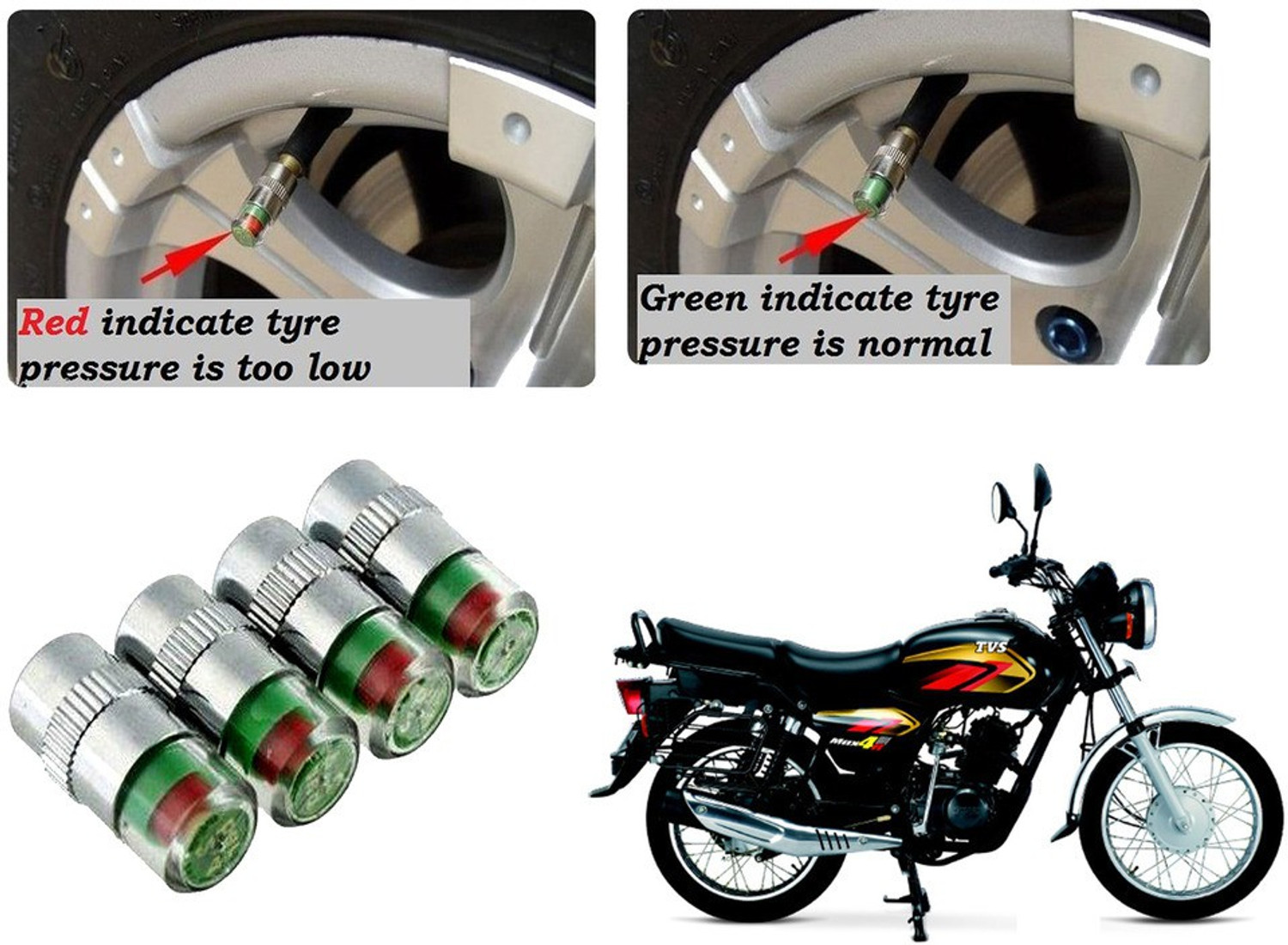 Image of KOZDIKO Iron Tyre Valve Cap for Car