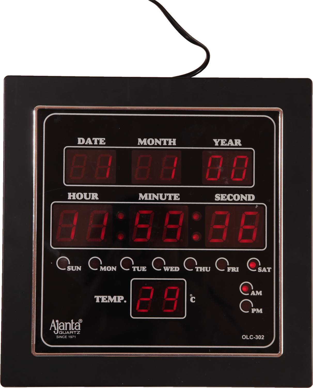 AJANTA Digital 25.4 cm X 25.4 cm Wall Clock