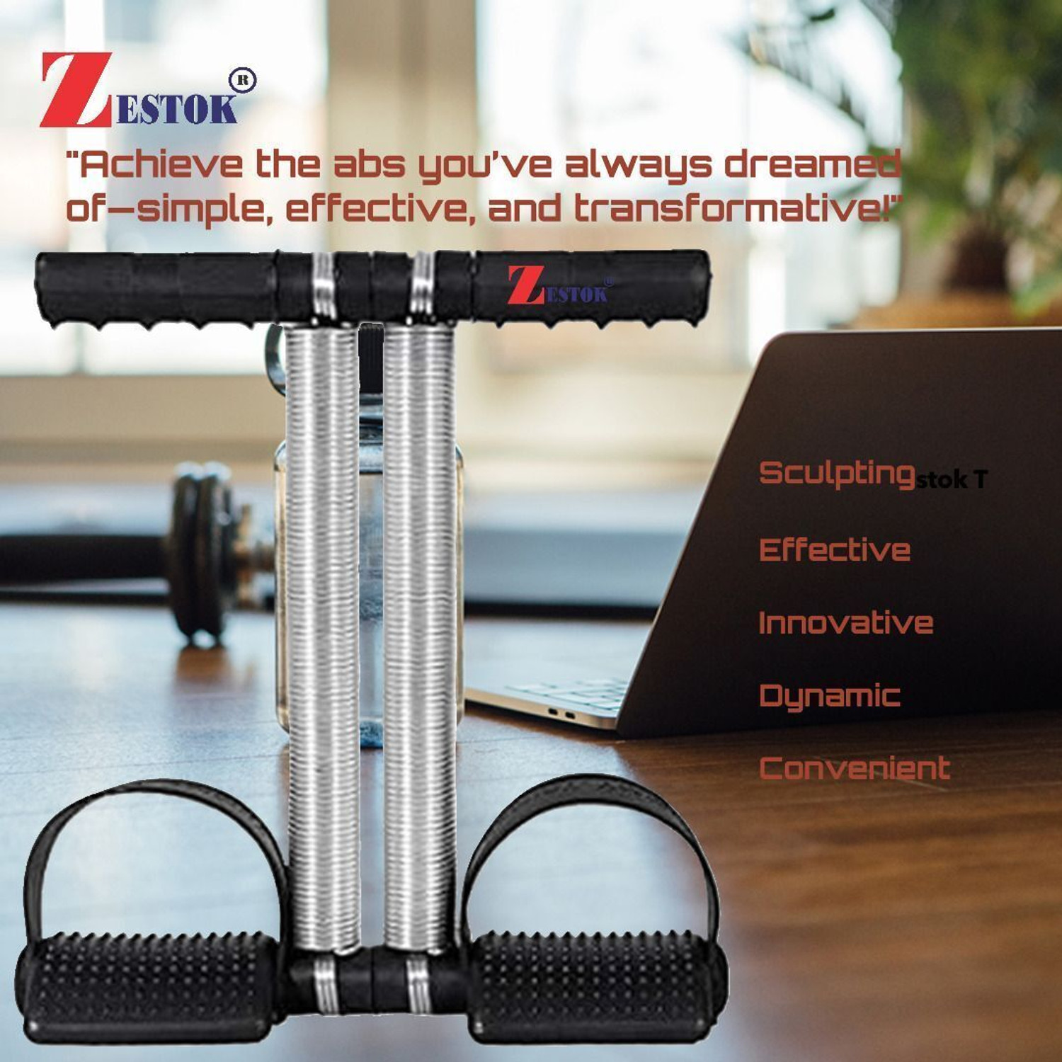 Image of HOUSE OF COMMON Double Spring Tummy Toner for Slimming & Weight Loss Workouts Core Exercise Ab Exerciser