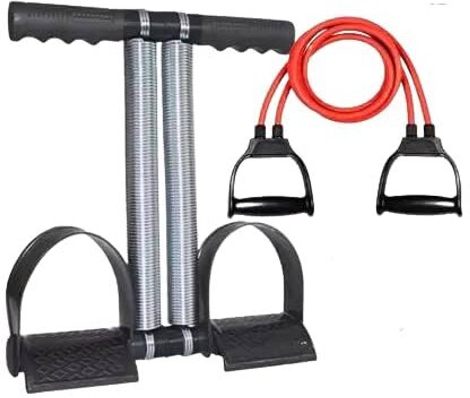 BoldFire Fitness Double Spring Tummy Trimmer With Band Toning Tube(Pack of 2) Ab Exerciser