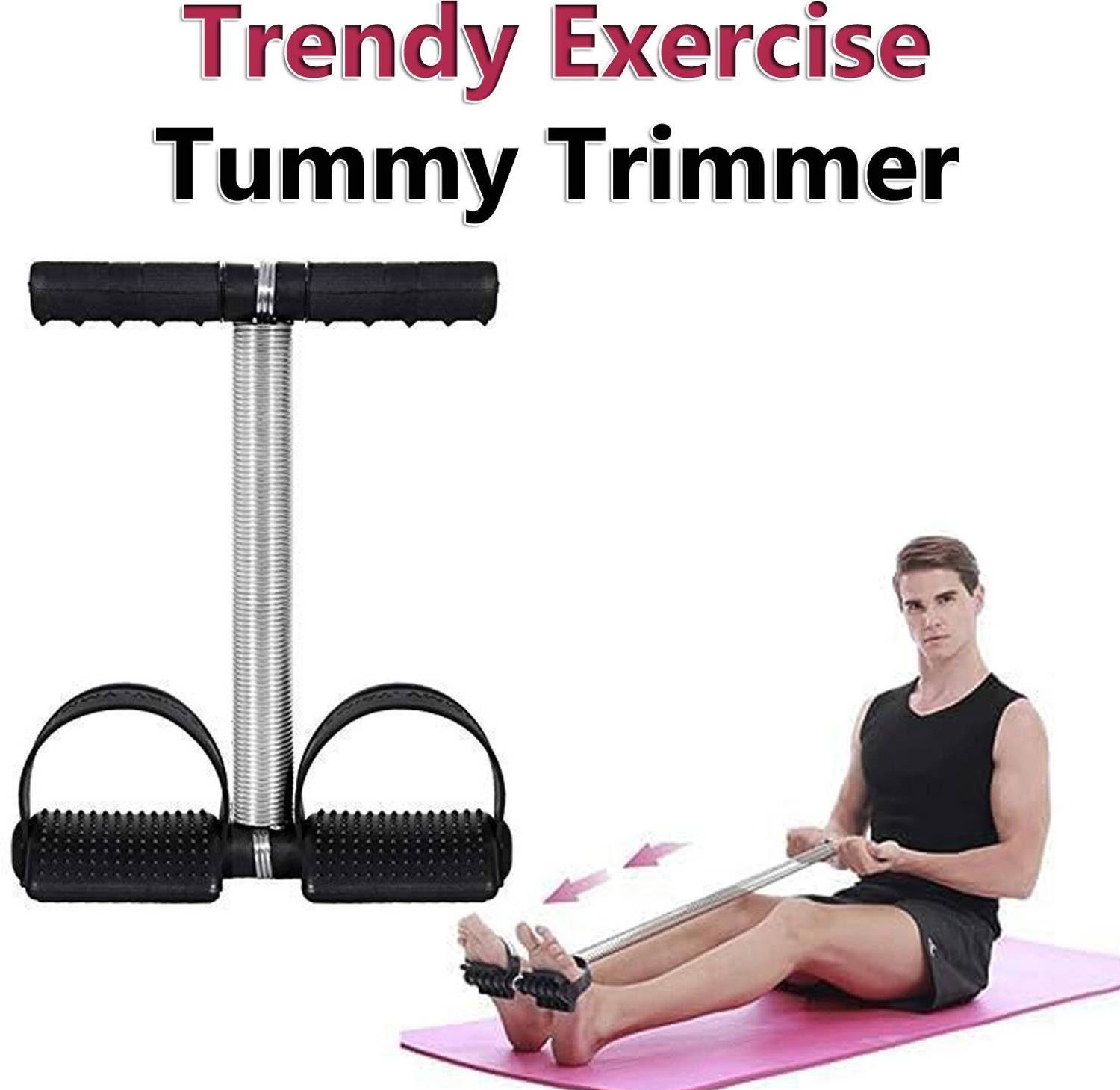 Best-Quality-Hub Trendy Exercise Tummy Trimmer For Gym Workout Sports Fitness Exerciser-Body Ab Exerciser