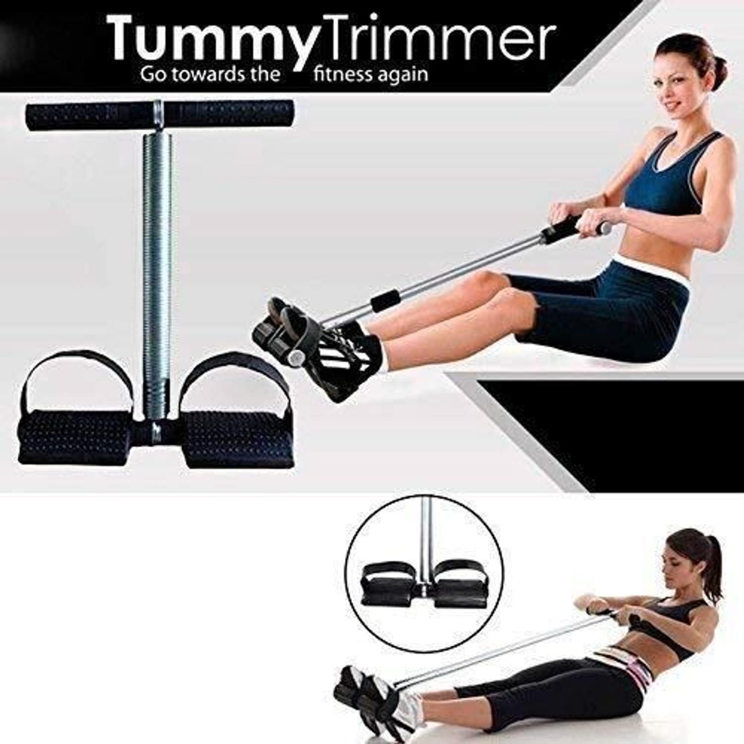 Image of GJSHOP SSBH42 Tummy Trimmer With Single Steel Spring Burn Off Calorie & Tone Your Muscles Ab Exerciser