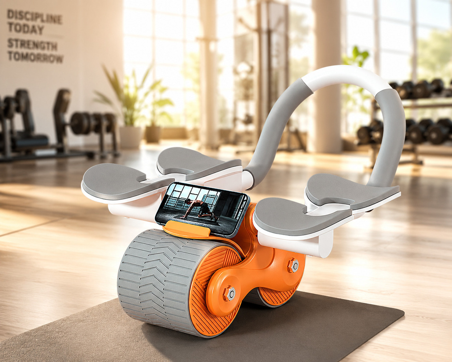 Image of QUICK FIT Automatic Rebound Abdominal Wheel Elbow Support,Core Workout Equipment for Ab Exerciser