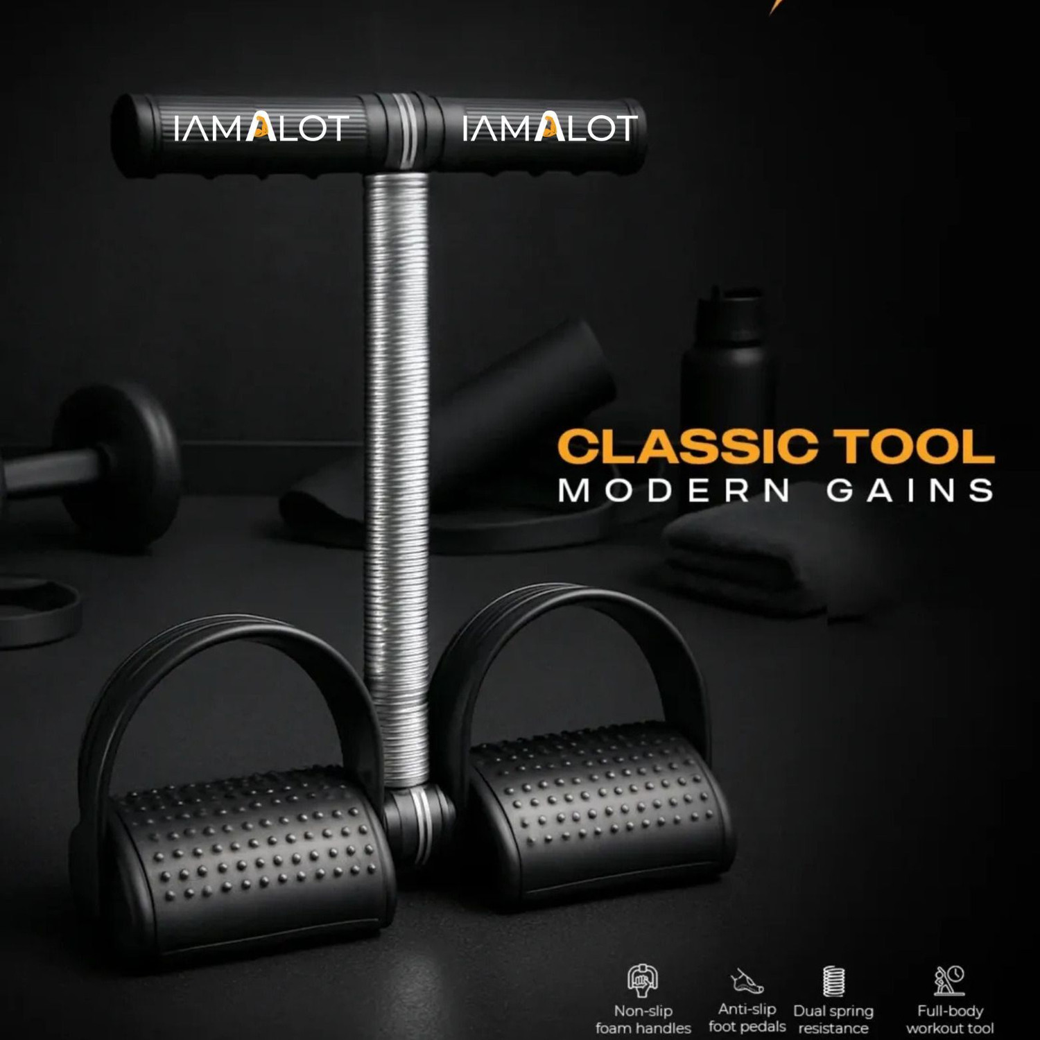 Image of iamalot Full Body Stretching Gym Abs Workout Equipment Home for Men Women Ab Exerciser