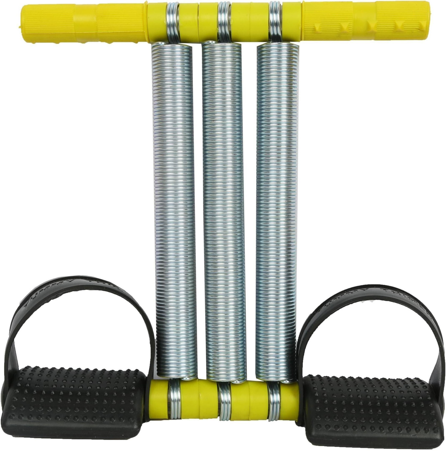 Image of FITZILLA Tummy Trimmer Triple Spring Multipurpose Fitness Equipment-Unisex Ab Exerciser (Yellow)