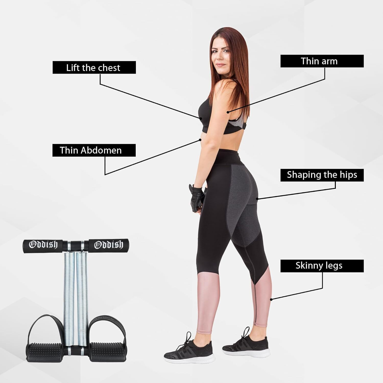 Image of Oddish 12inch Tummy Trimmer and Pushup bar, Toning tube and Ab Exerciser