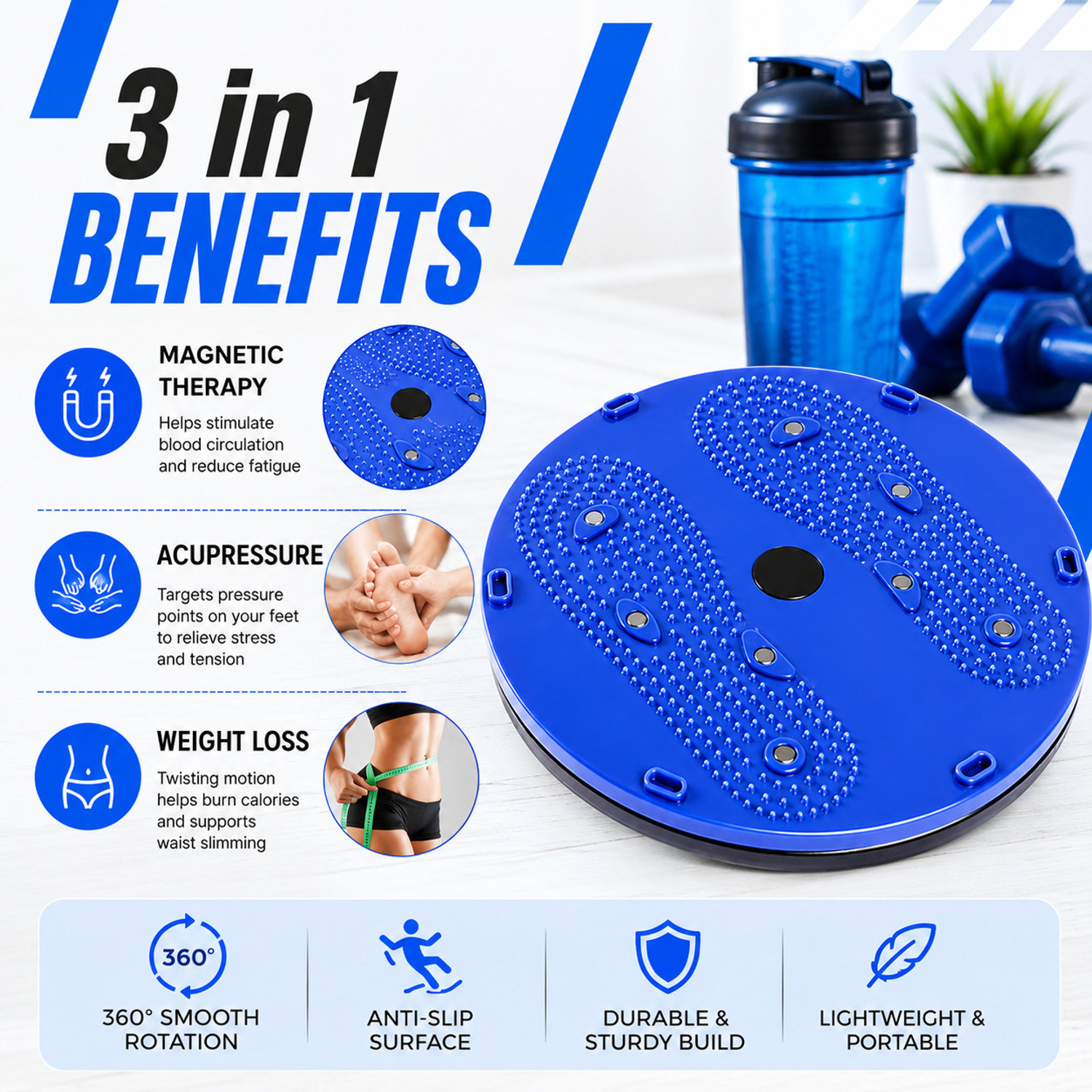 Image of QUICK FIT Core Ab Twister Board for Exercise Waist Twisting Disc,for Slimming & Abdominal Ab Exerciser