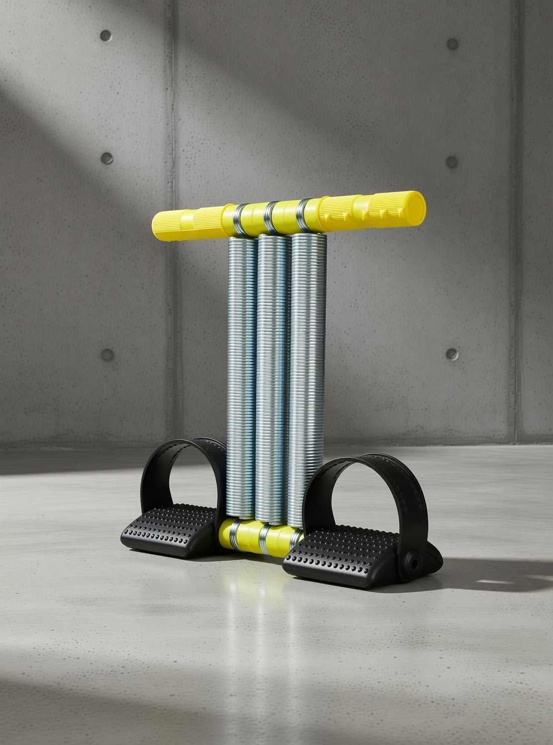 Image of FITZILLA Tummy Trimmer Triple Spring Multipurpose Fitness Equipment-Unisex Ab Exerciser (Yellow)