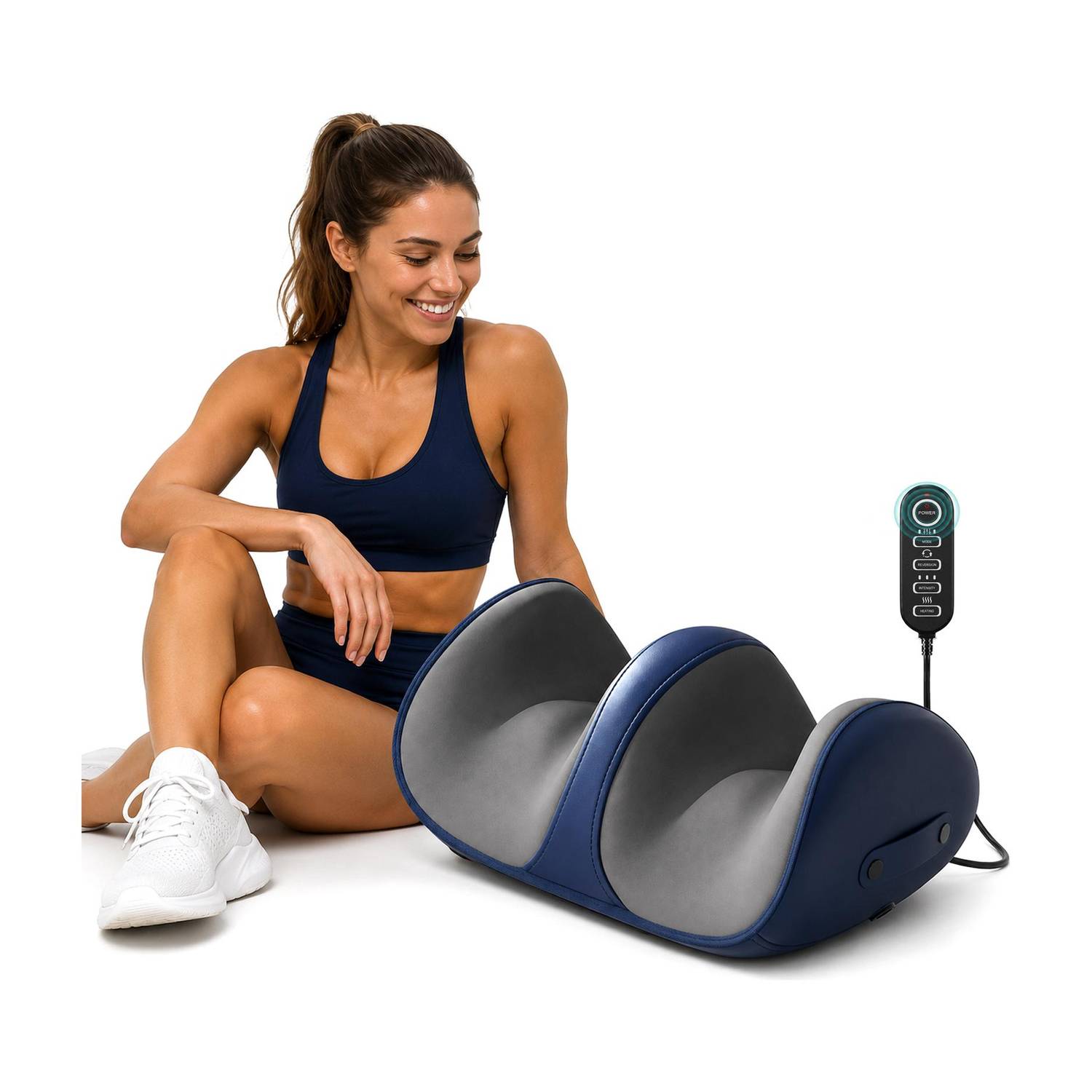 AASHRO MALL Electric Foot & Calf Massager Machine with Heat Therapy | Deep Tissue Shiatsu Ab Exerciser