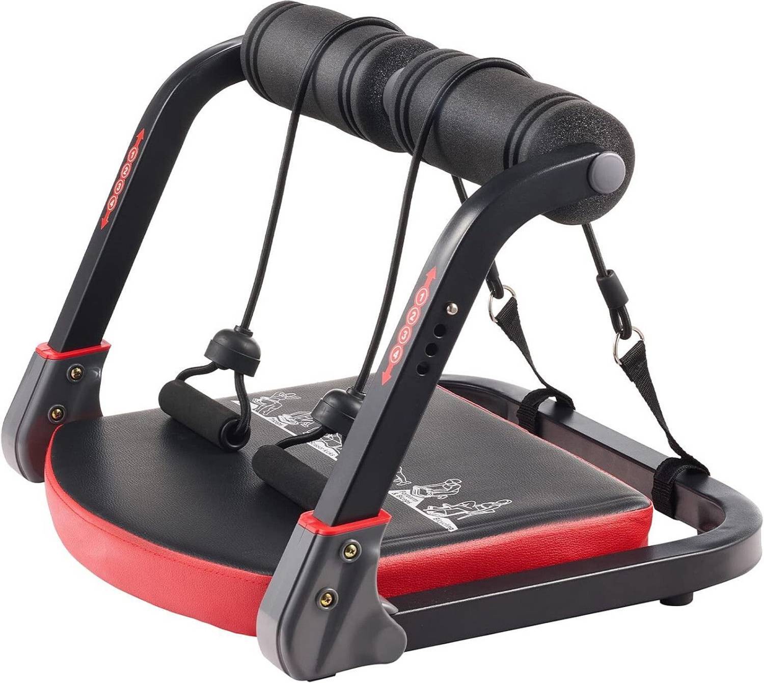 AASHRO MALL Ab Machine with Resistance Bands for Home Gym, 2 in 1 Ab Workout Ab Exerciser