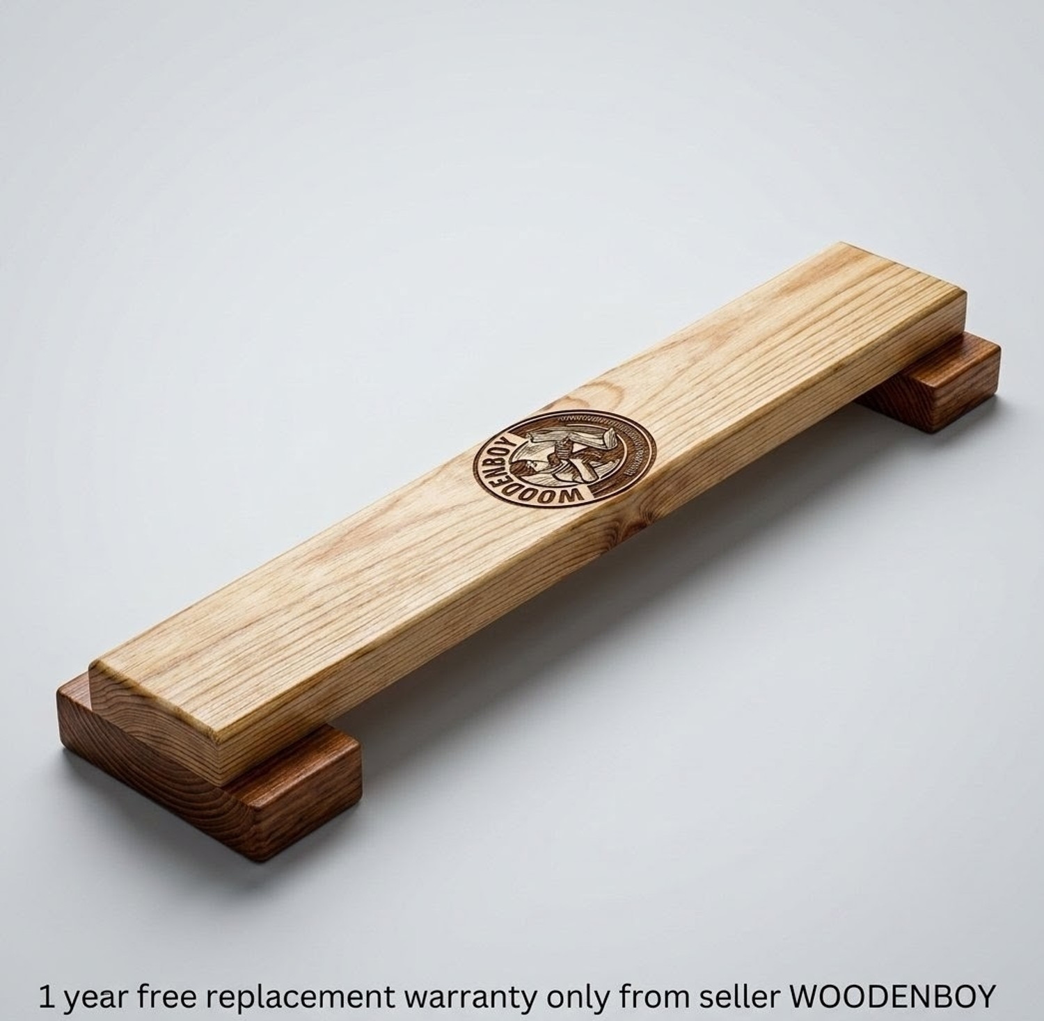 Image of woodenboy Wooden Shena Push Up Bars - Ergonomic Strength Training Board for Calisthenics Ab Exerciser (Brown)