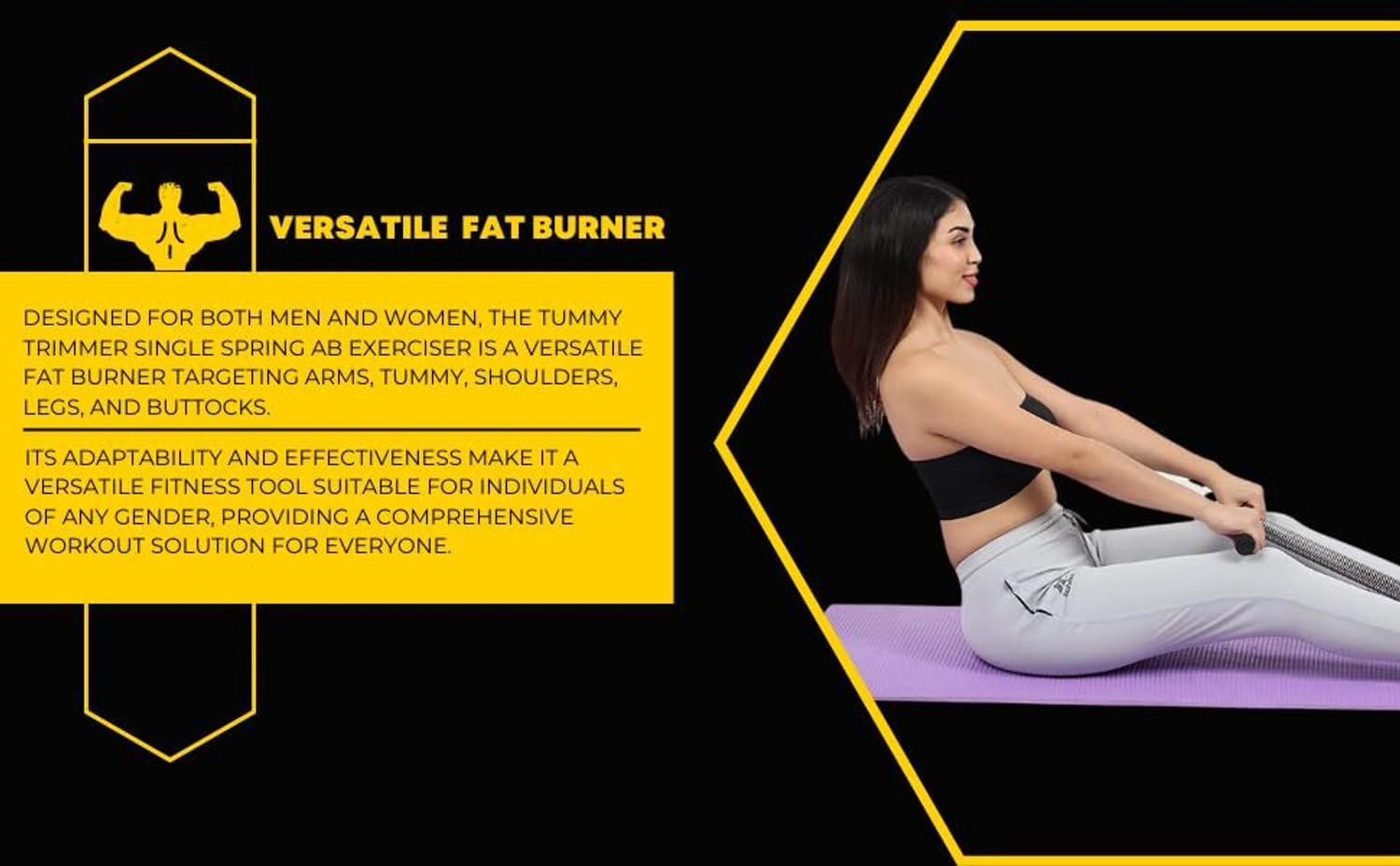 Image of BoldFire Tummy Trimmer Single Spring Ab Exerciser Fat Burner Ab Exerciser