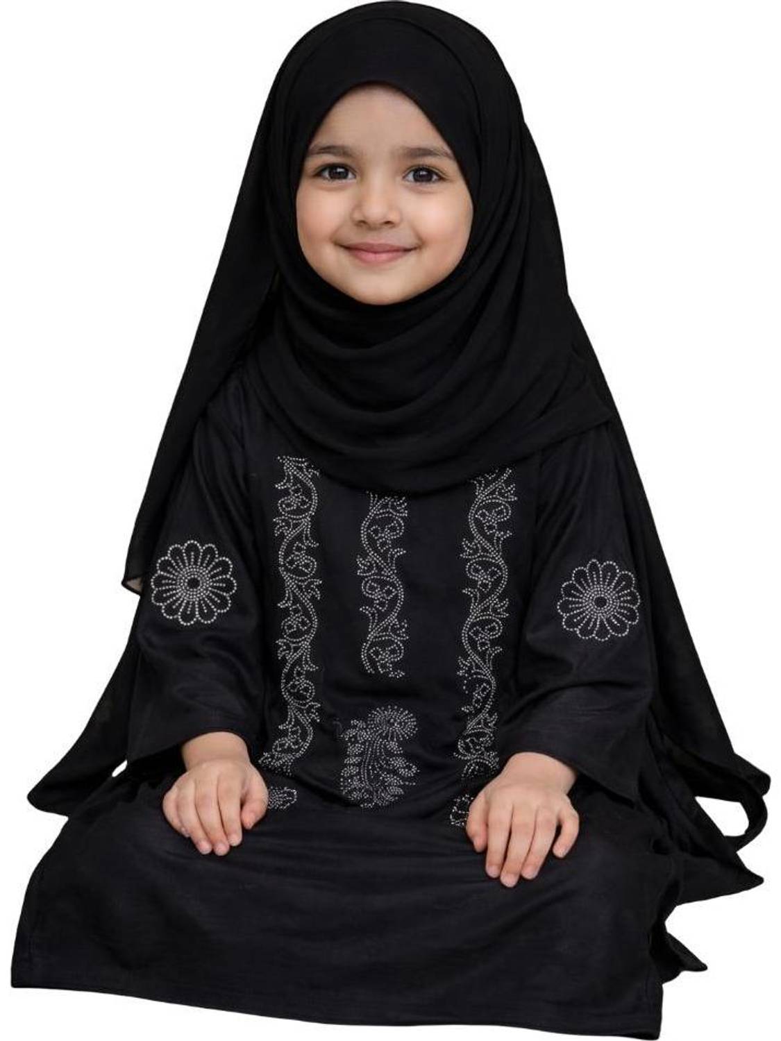 Afnangarments Polyester Self Design Burqa