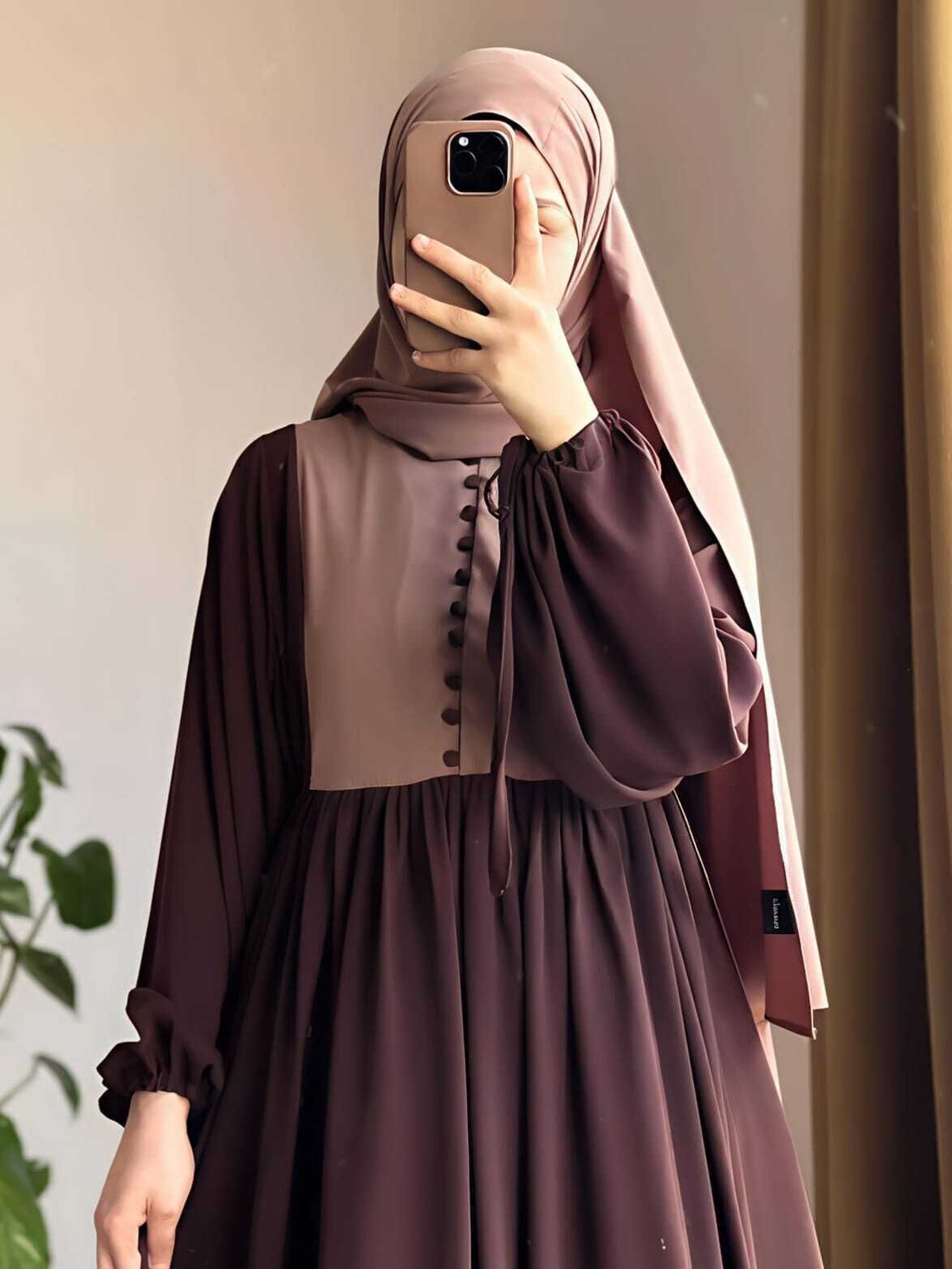 AayatAbaya Cotton Blend Self Design Abaya