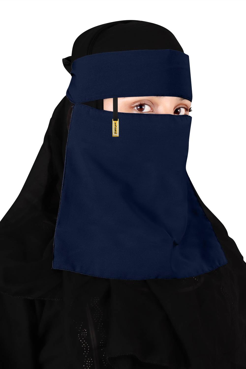 aliniqab Chiffon Solid Naqab With Hijab
