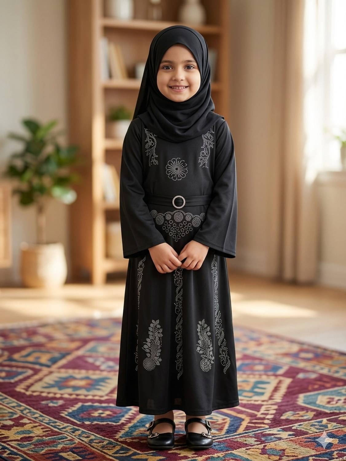 Afnangarments Polyester Self Design Burqa