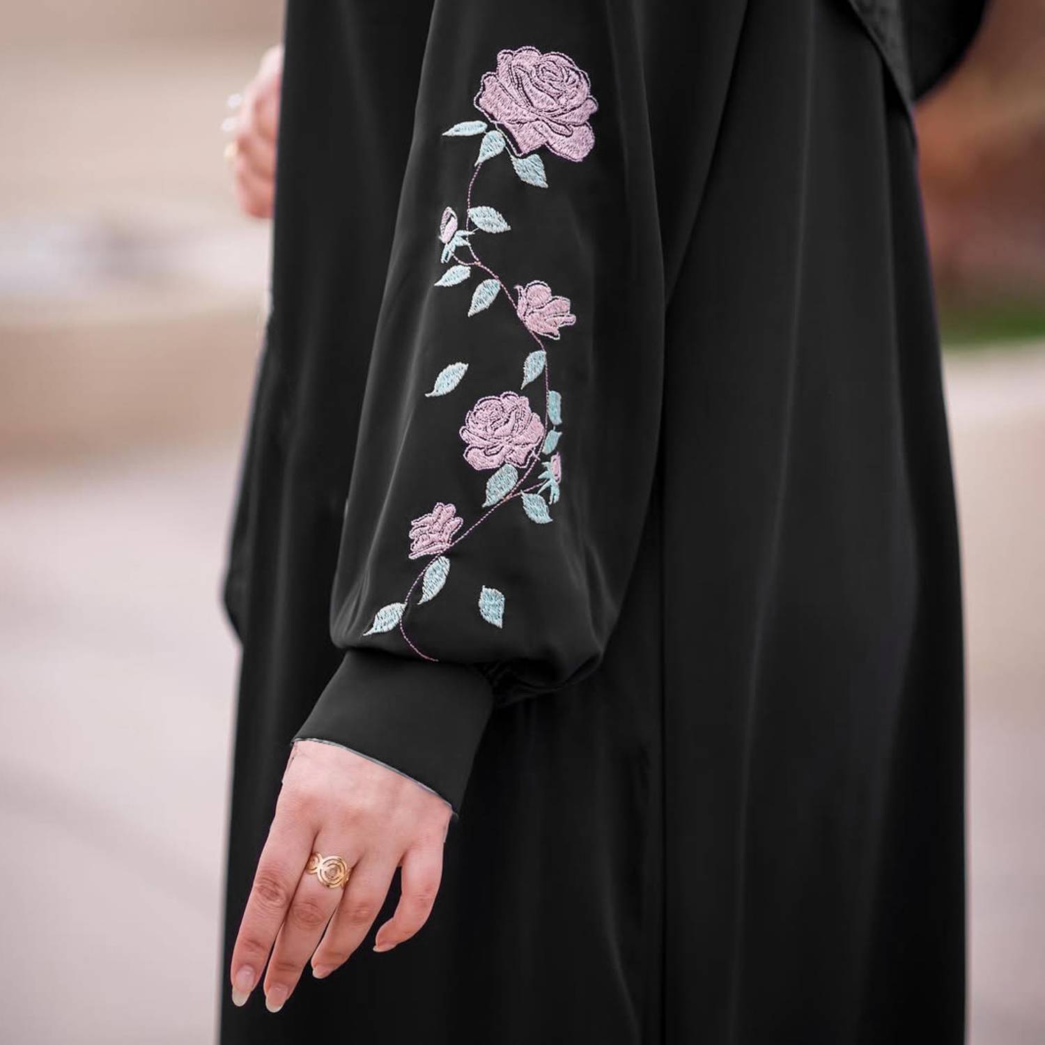 AizelAbaya Polyester Self Design Burqa
