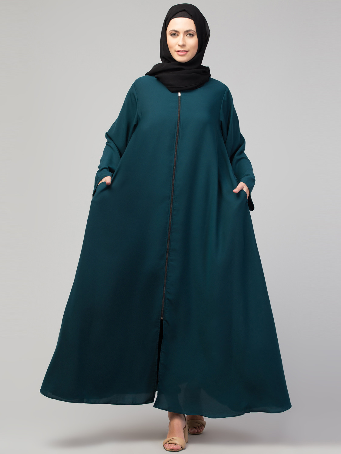 Image of HIJAB WORLD Nida Matte Solid Abaya