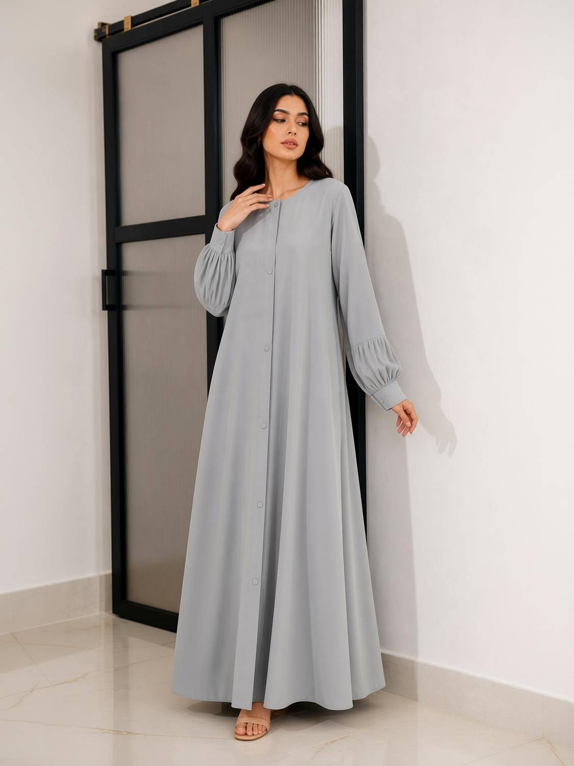aaruh Polyester Solid Abaya