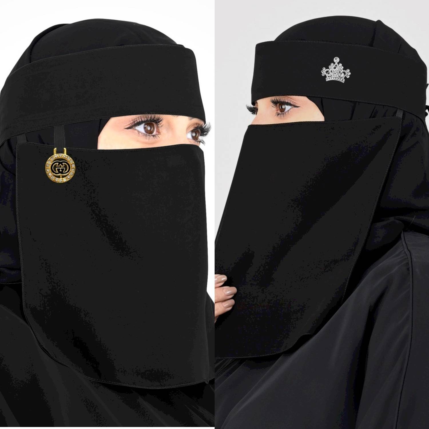 alinniqab Chiffon Solid Abaya