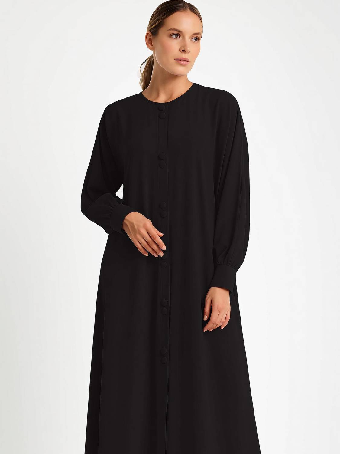 aaruh Polyester Solid Abaya