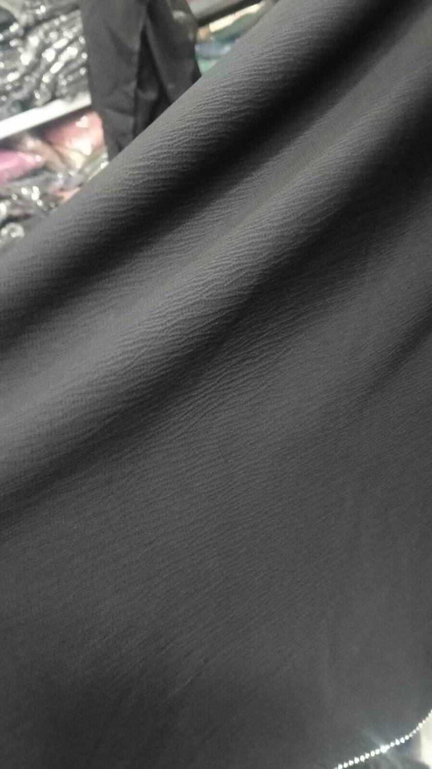 MollaBurqaHouse Nida Matte Solid Abaya Black - Image 5
