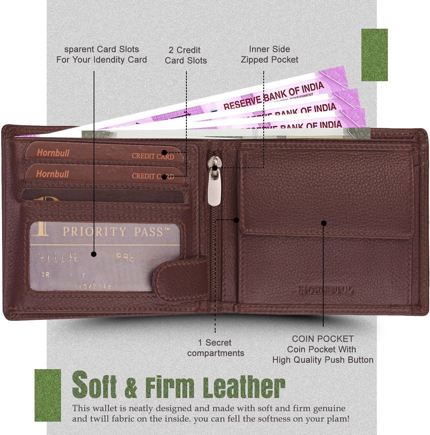 Image of HORNBULL Wallet,Key Chain & Pen