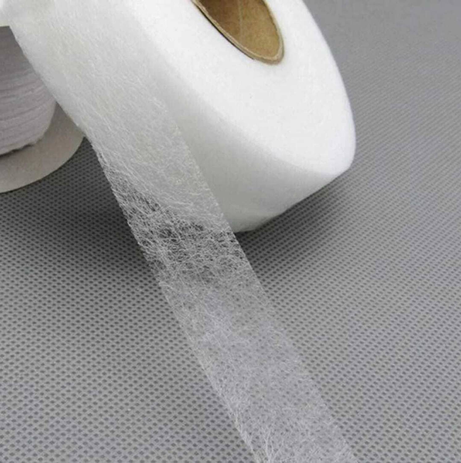 KHATRI Fabric Fusing Tape Double Sided Adhesive Sewing Hem Tape Iron on Tape (White) Accessory Tape Dot